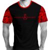 Mens Aesthetic Cut T Shirt – Black / Red