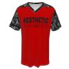 Mens Camouflage T Shirt – Bright Red / Grey